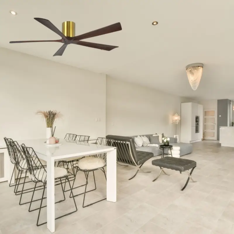 Expédié Aujourd'hui Ventilateur de Plafond Irene-5H 152cm Laiton Noyer