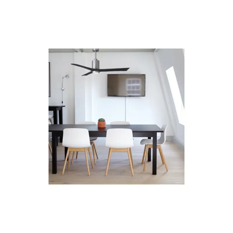Prix Promo Ventilateur Plafond Design Patricia 152cm Chromé Noir