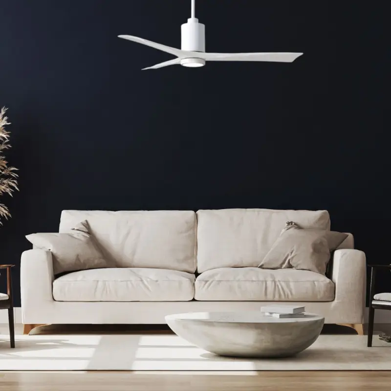 Dernière Chance Ventilateur Plafond avec lampe Patricia 152cm Blanc