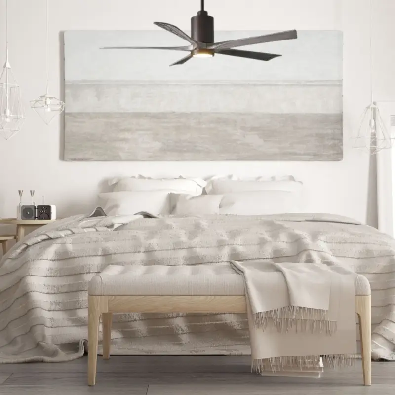 Ventilateur de Plafond Patricia 152cm Bronze Bois Vieilli Solde