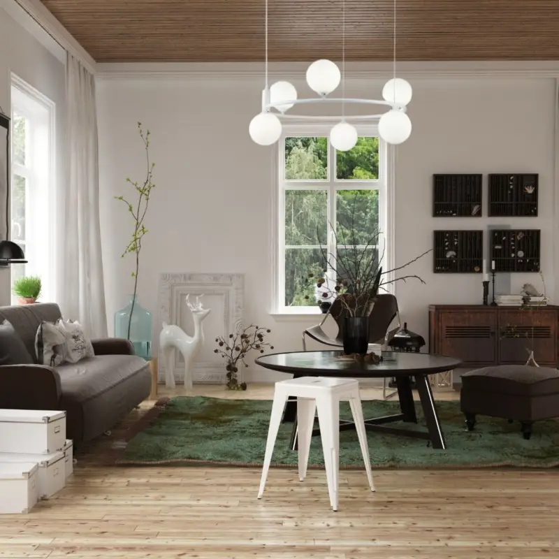 Dernier Modèle Suspension Ring Blanc 6x25W G9