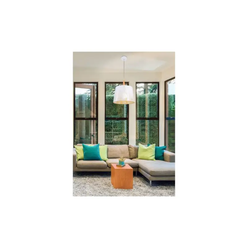 Paiement Sécurisé Suspension Lantern Blanc 1x60W E27