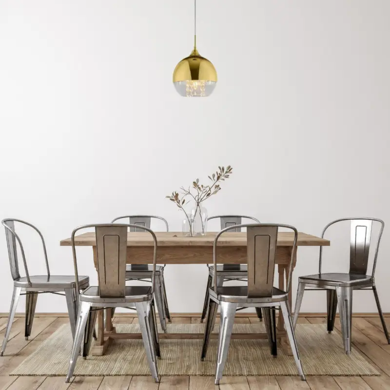 Suspension Fermi Or Transparent 1xE27 60W Meilleure Vente
