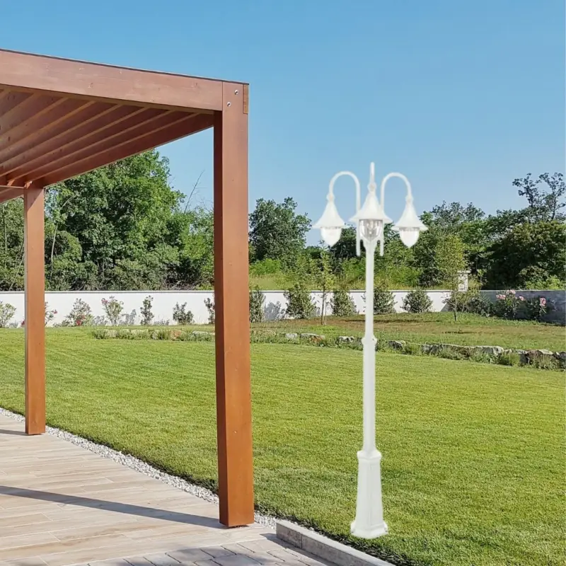 Lampadaire exterieur Blanc FIRENZE 3x57W Max Jusqu&rsquo;à Épuisement Des Stocks