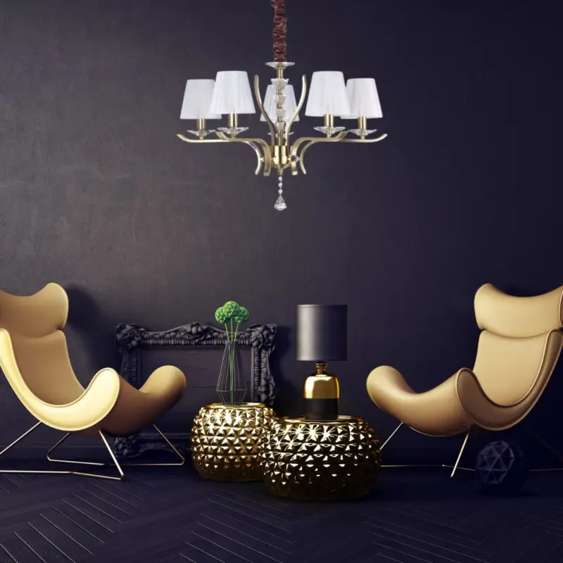 Acheter En Ligne Lustre Design Italien PEGASO Laiton E14 5x40W