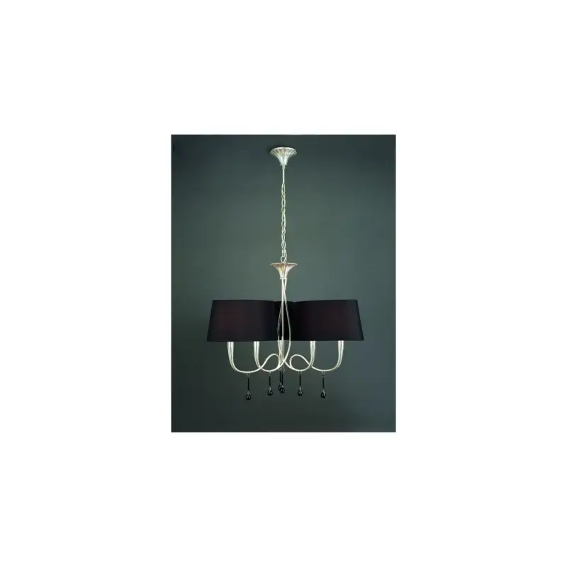 Suspension PAOLA Argenté E14 6x40W 65-165cm Promotion Saisonnière