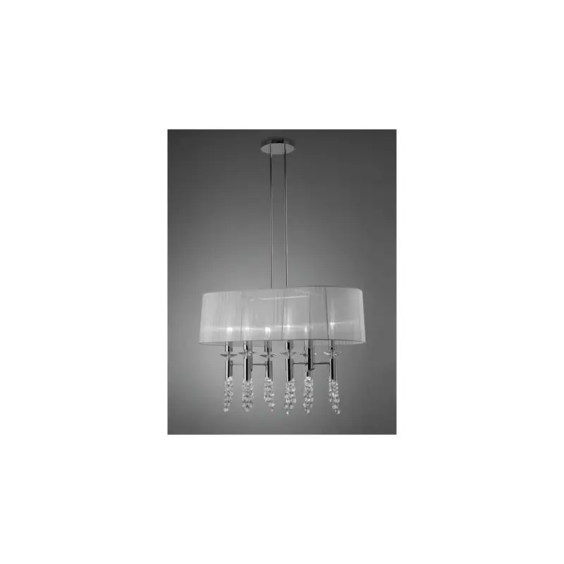 Suspension TIFFANY ChroméE27 6x20W 120-166cm Prix Cassé