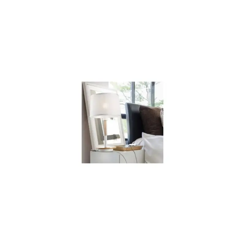 Lampe à poser NORDICA II Blanc Bois 1x23W Acheter Direct