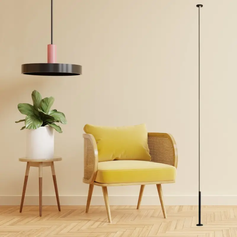 Lampadaire tube LED Tube VERTICAL 40W Noir Commander Vite