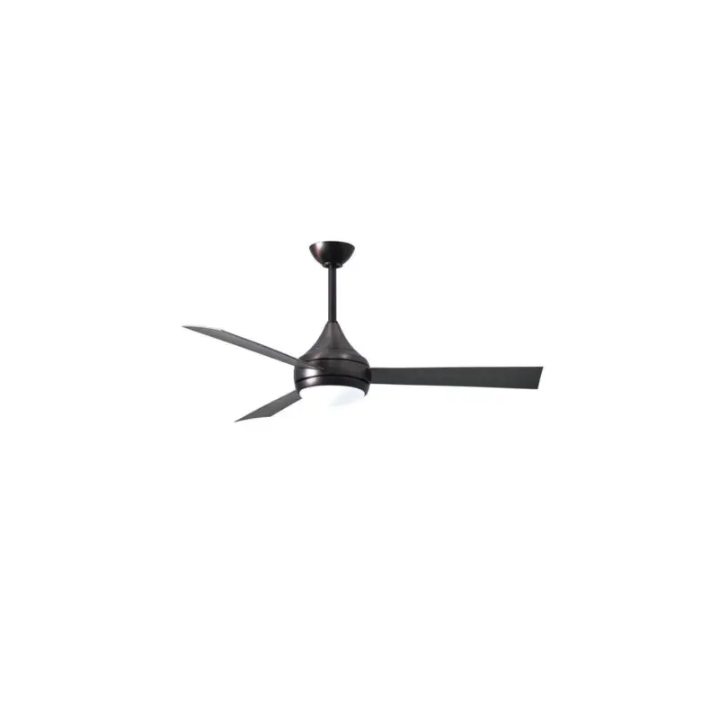 Ventilateur de Plafond avec lumière Donaire 132cm Bronze Argenté Authentique