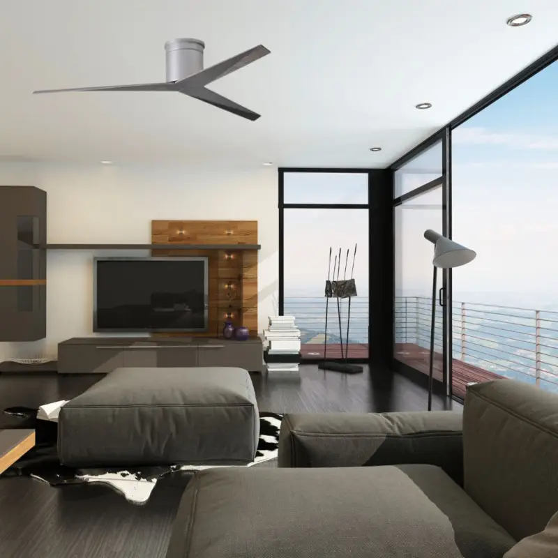 Ventilateur Plafond Télécommande Eliza 142cm Gris Quantité Limitée