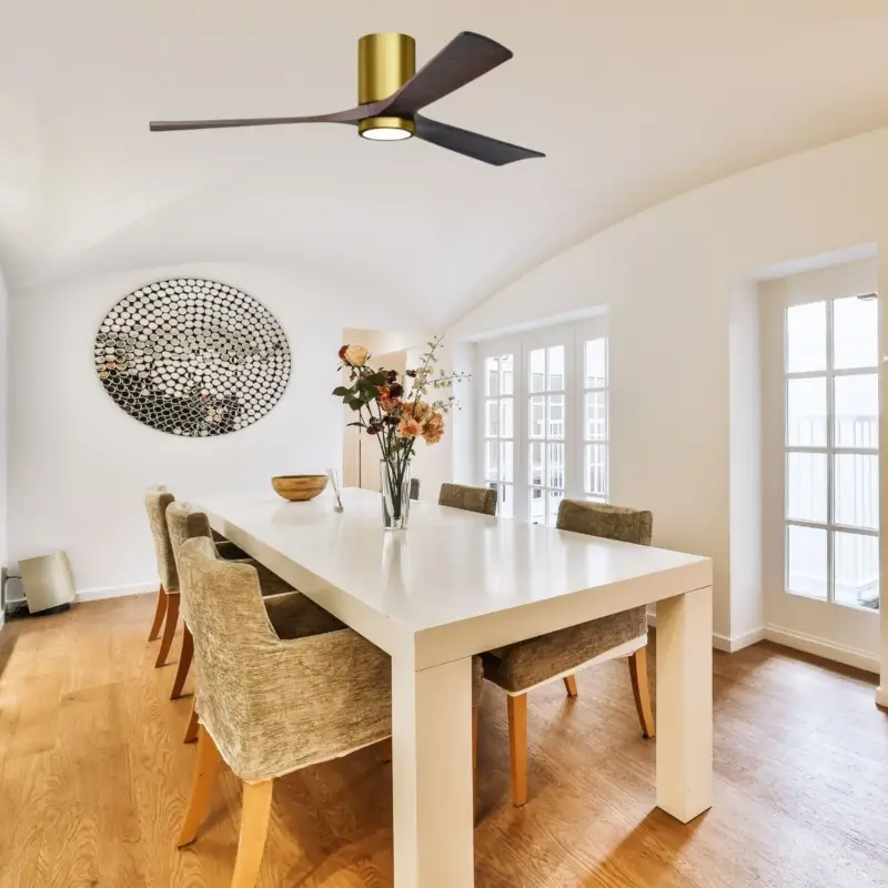 Ventilateur de plafond Irene-3HLK 152cm Laiton Noyer Seulement Aujourd'hui