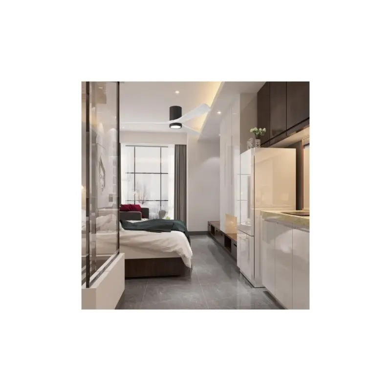 Offre Exclusive Ventilateur Plafonnier avec lampe Irene 152cm Bronze Blanc