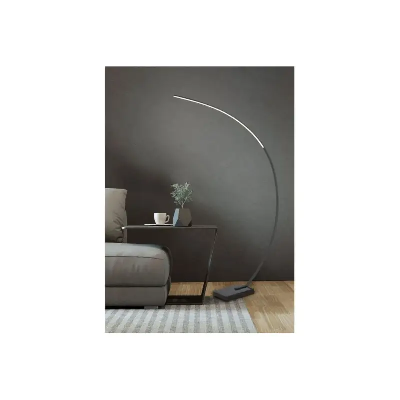 Lampadaire Arc Bangkok Noir Mat 1x18W SMD LED Bon Plan