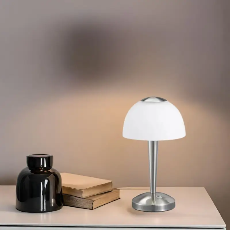 Lampe de table Ventura Nickel Mat 1x4W SMD LED Satisfait Ou Remboursé