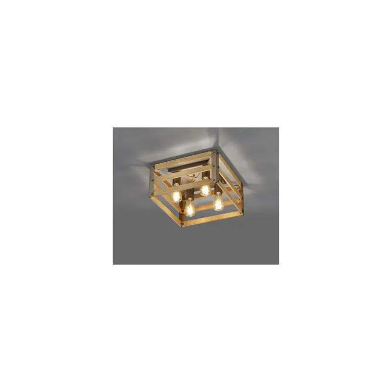 Offre Limitée Plafonnier Khan Nickel Antique 4x28W E27