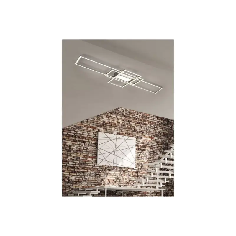 Plafonnier Irvine Nickel Mat 1x60W SMD LED Pas Cher