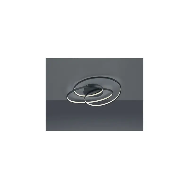 Plafonnier Gale Noir Mat 1x38W SMD LED Promotion Saisonnière