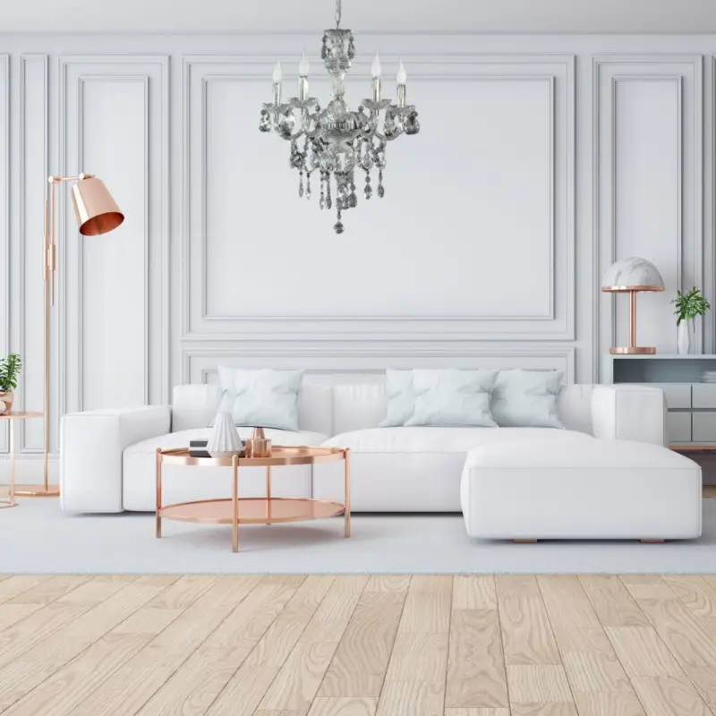 Prix Promo Lustre Lüster Chromé Transparent Claire 5x40W E14