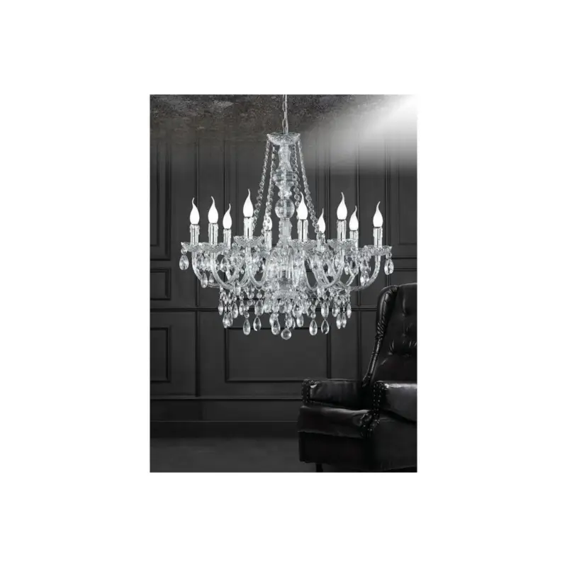 Achat Immédiat Lustre Lüster Chromé 10x40W E14