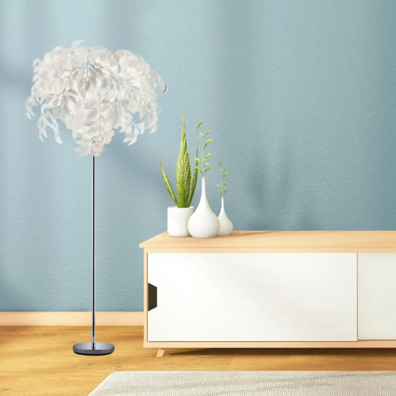 Seulement Aujourd&rsquo;hui Lampadaire Leavy Chromé 3x28W E14