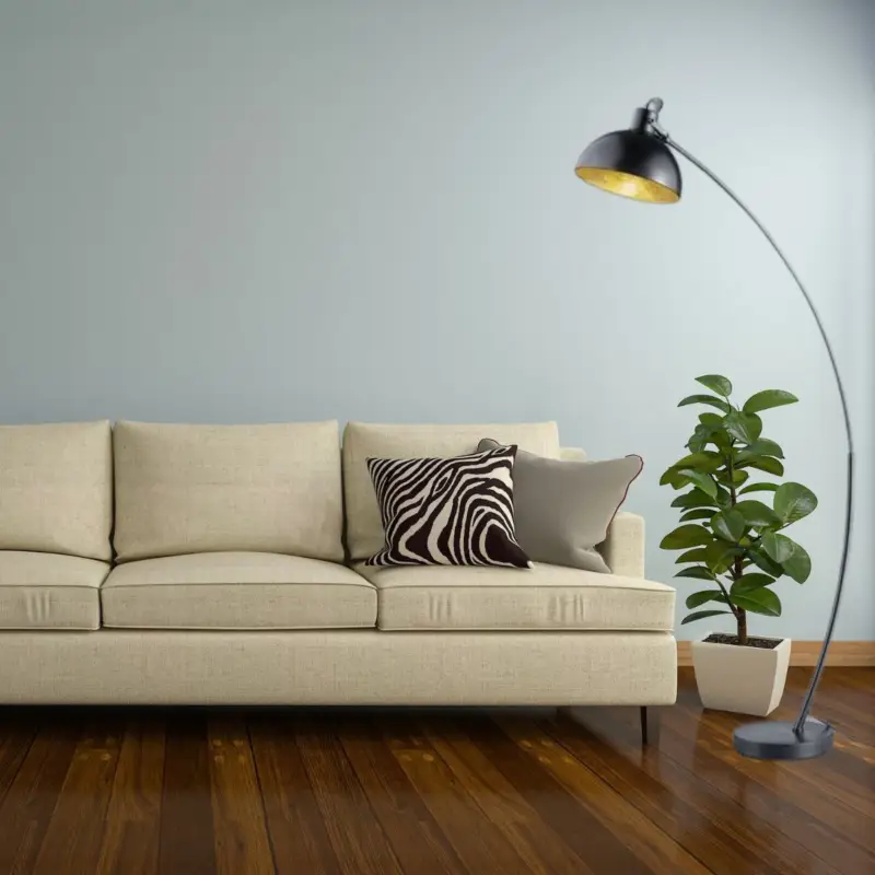Offre Spéciale Lampadaire Recife Arc Noir Mat 1x60W E27