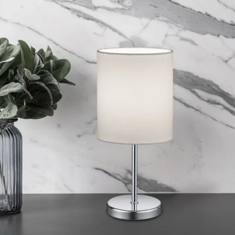 Lampe de table Jerry Chromé Blanc 1x40W E14 Produit De Marque