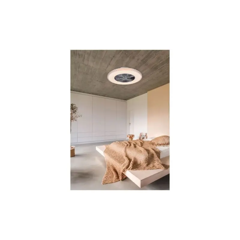 Ventilateur sans pale apparente Harstad Chromé 40W LED Acheter En Ligne