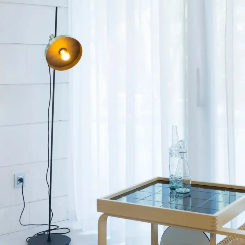 Lampadaire Whizz Noir Or L300 1x15W E27 Acheter Direct