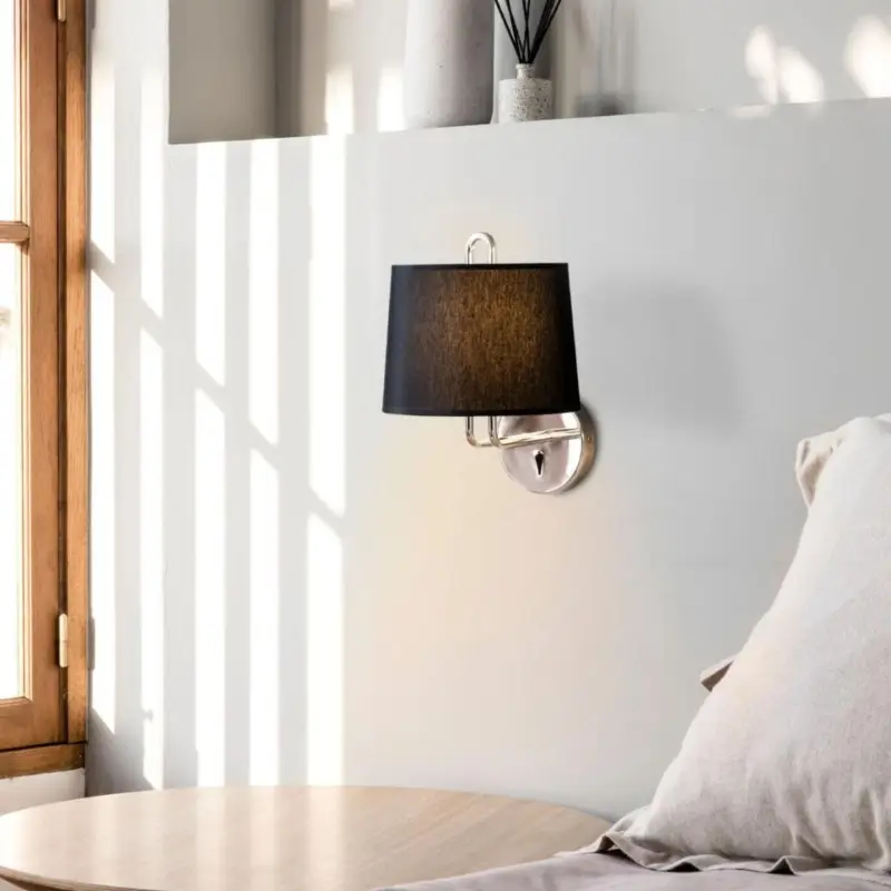 Nouveauté Applique Murale Montreal Noir Chrome 1x15W E27