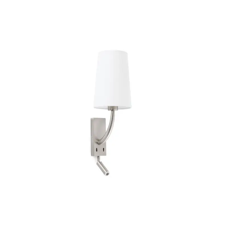 Applique Murale Rem Nickel mat Blanc Liseuse 1x15W E27 Achetez Aujourd&rsquo;hui