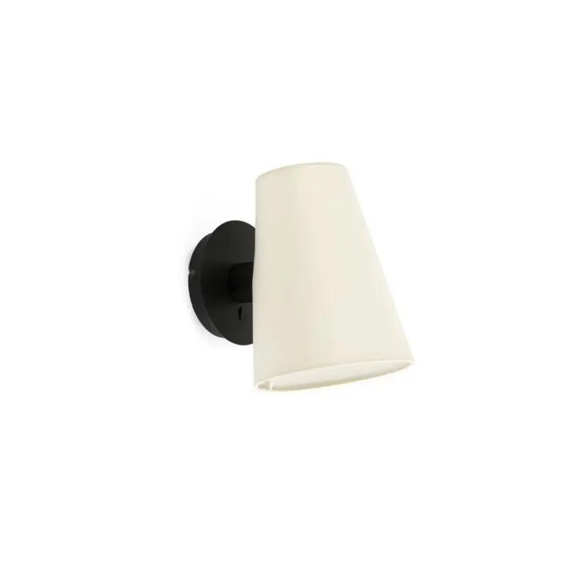 Applique Murale Lupe Noir Beige 1x15W E27 Promotion