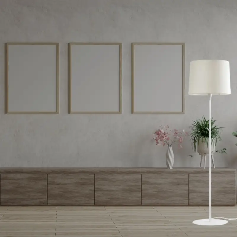 Solde Lampadaire Conga Blanc Beige H1530 1x15W Max E27