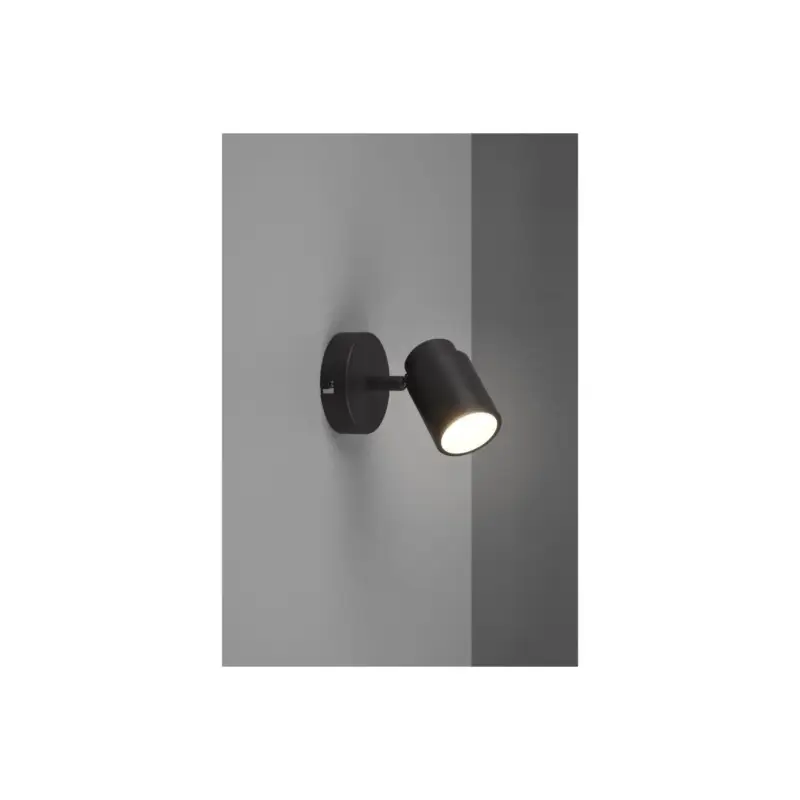 Applique murale Salle de Bain Angelo Noir mat 1x5W GU10 Réduction