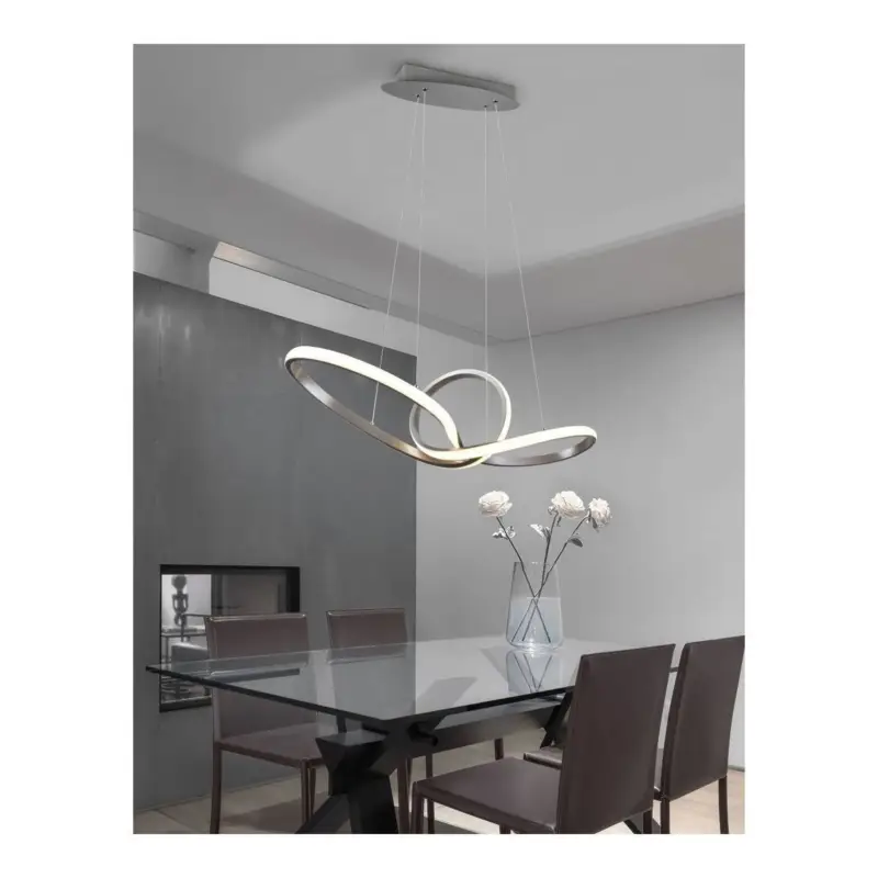 Offre Exclusive Suspension Sansa Nickel mat 1x28W SMD LED