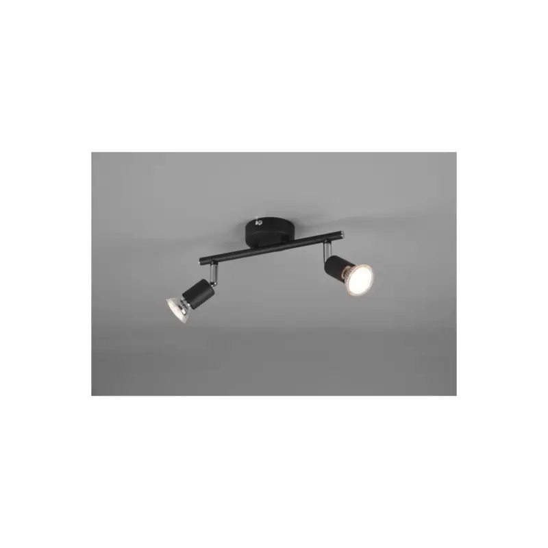 Plafonnier Paris Noir mat 2x35W GU10 Meilleur Prix