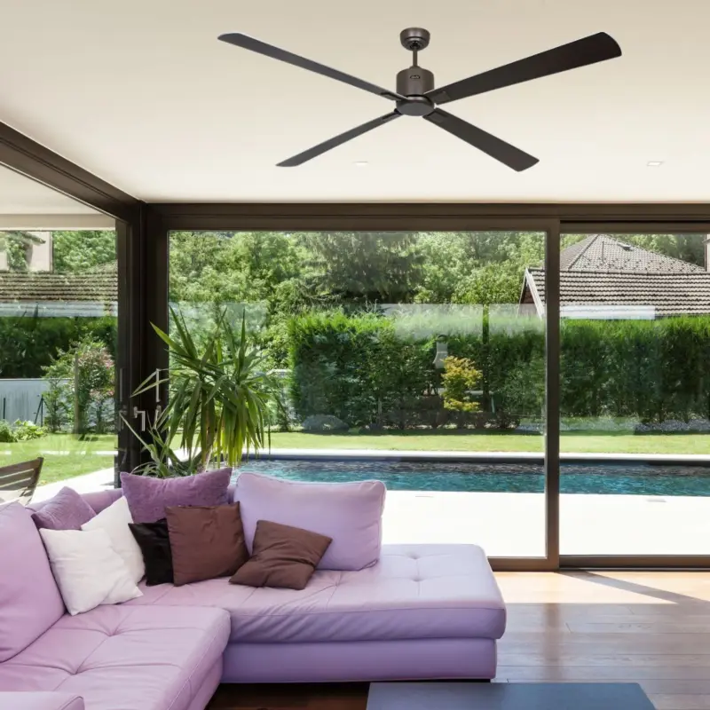Ventilateur Plafond Eco Neo III 180cm Bronze Wengé Argenté WiFi Prix Réduit