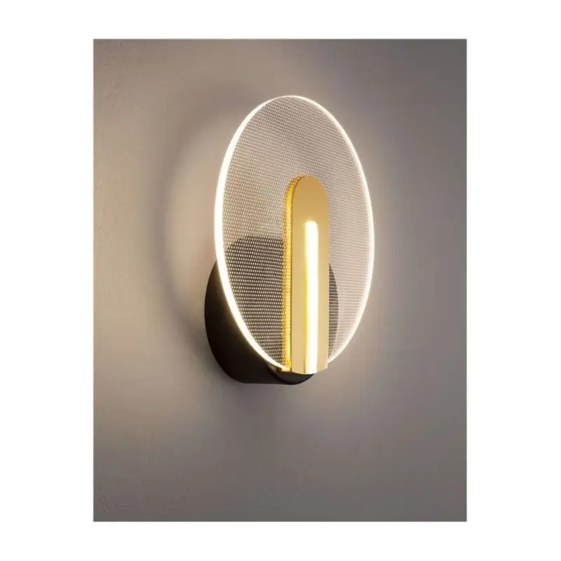 Produit De Marque Applique Murale SIDERNO Noir & Or LED 7 W