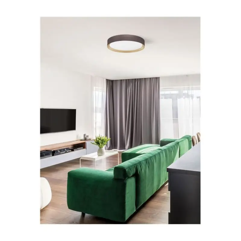 Plafonnier LUTON Marron LED 47 W Commander Maintenant