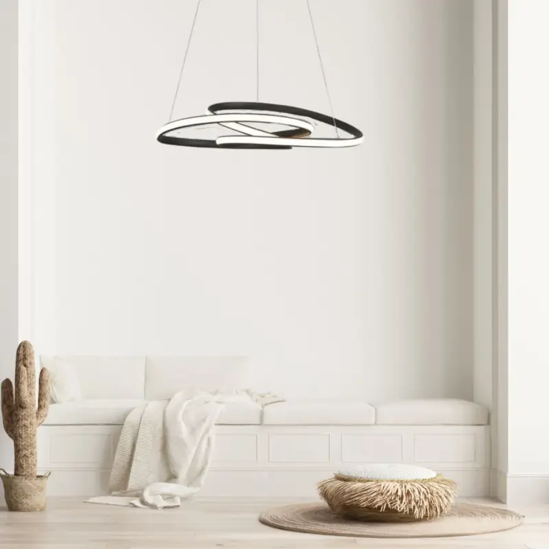 Paiement Sécurisé Suspension MENTON Noir LED 43 W