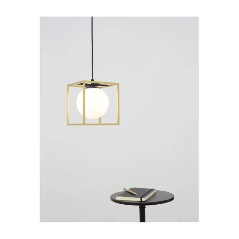 Suspension Boule JULIET Laiton & Noir LED E14 1x 12 W Nouvel Arrivage