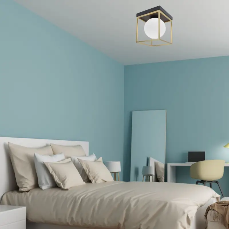 Plafonnier Boule JULIET Laiton & Noir LED E14 1x12 W Offre Du Jour