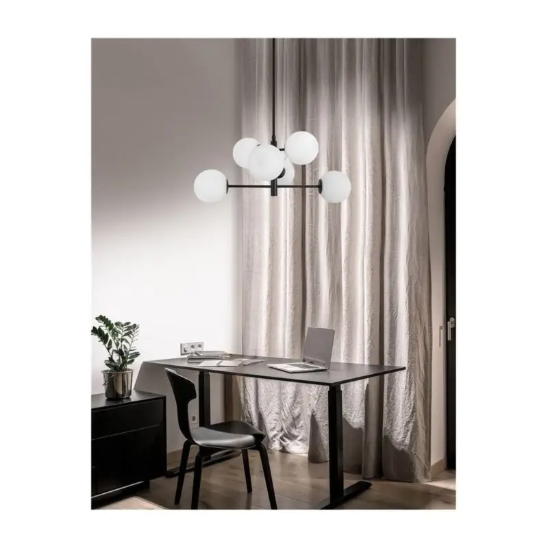Petit Prix Suspension IMPERO Noir LED E14 6x5 W