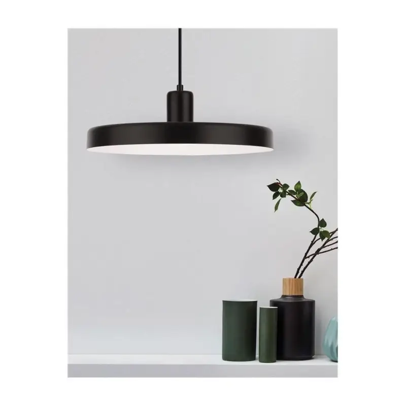 Suspension CHIOTO Noir Mat & Blanc LED E27 1x12 W L36 Promotion