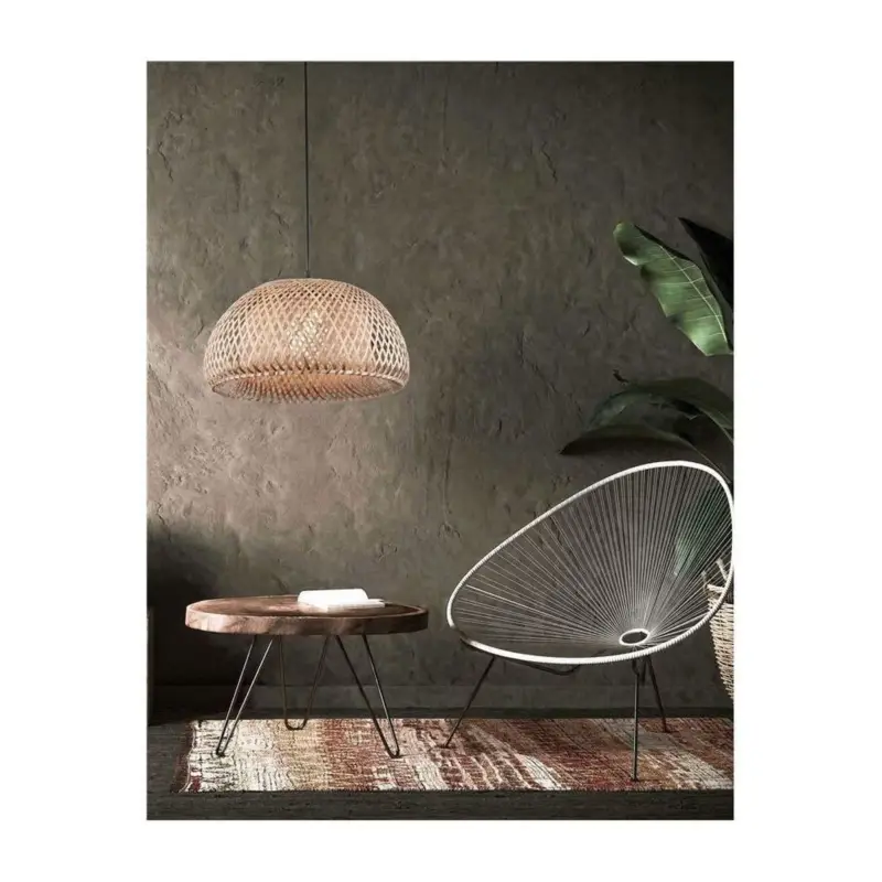 Suspension SCARLET Naturel Bambou LED E27 1x12 W L39 Authentique