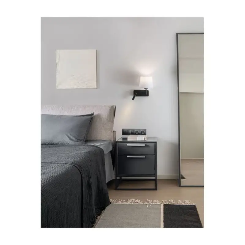 Applique Murale FLEX Blanc & Sable Noir LED & LED E27 3 W & 12 W Usine Directe