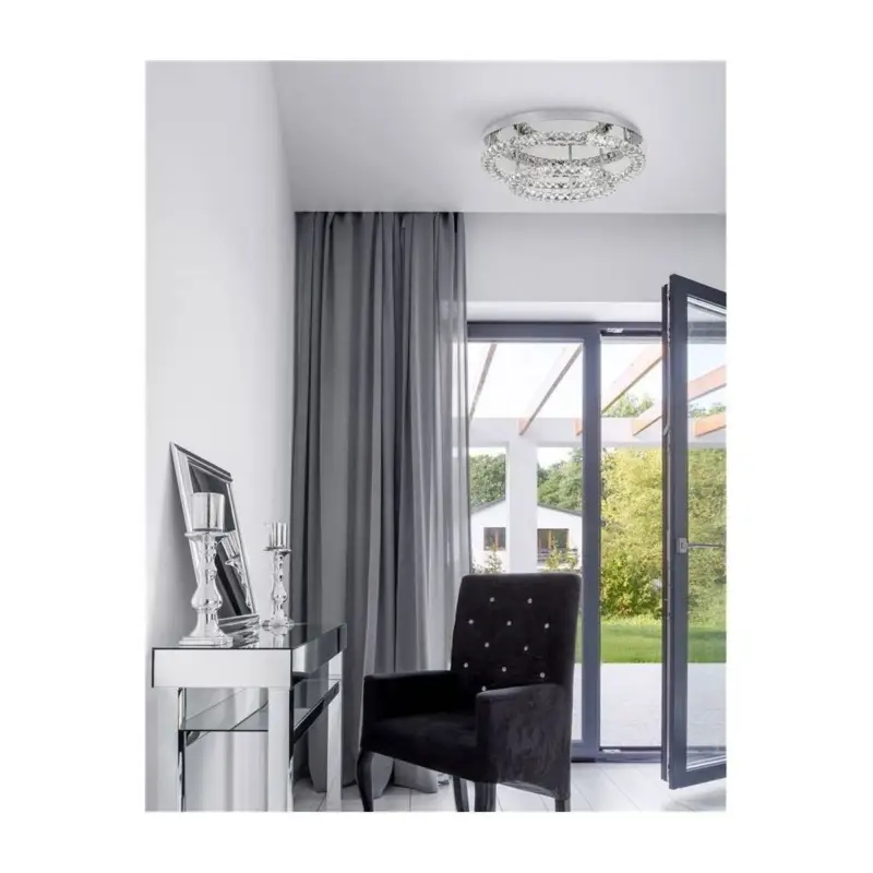 Soldes Plafonnier QUENTIN Transparent Cristal LED 44 W