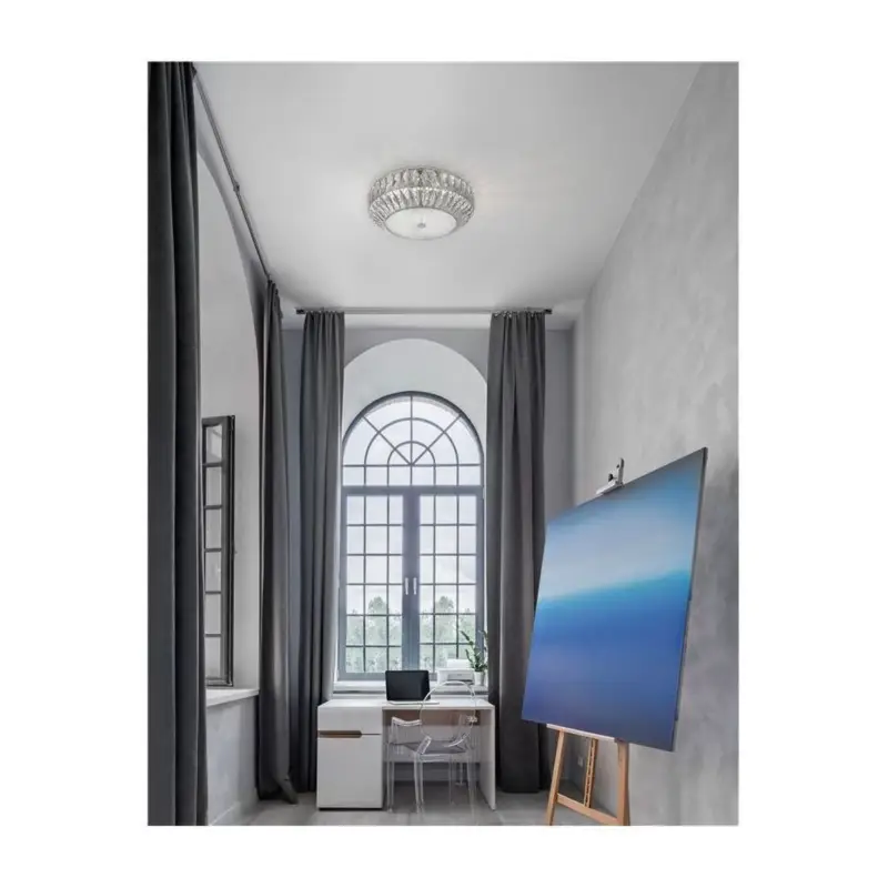 Prix Bas Plafonnier VALENCE Transparent Cristal LED G9 6×5 W