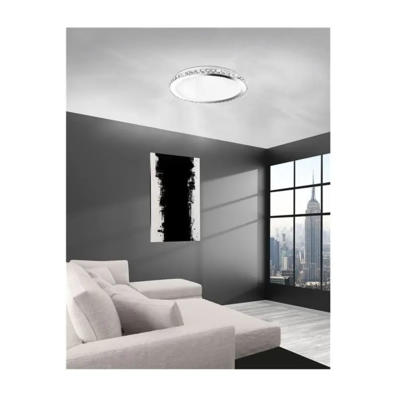 Plafonnier PALERMO Chrome LED E27 4×12 W Prix Promo