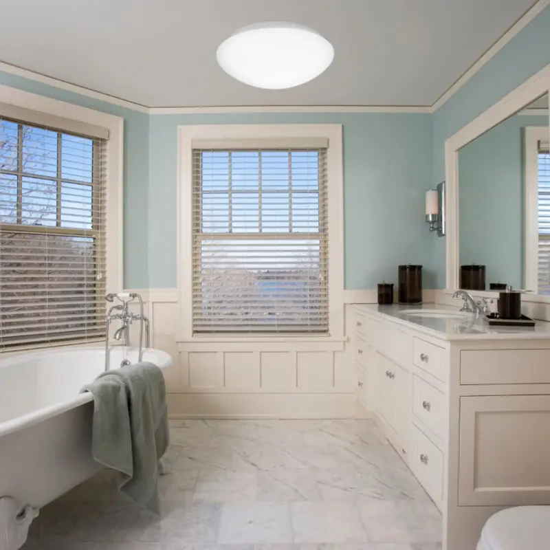Promotion Plafonnier Salle de Bain BREST Opale LED E27 2x60 W H13